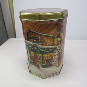 vintage Callard & Bowser Winter Town  metal tin Daniel Craig 1996 Christmas